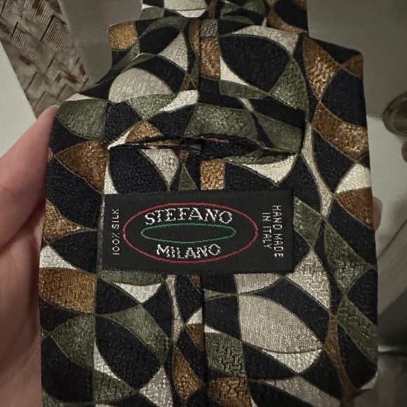 Geometric Patterned Ties 100% Silk Made in Italy - Set of 3 - Picture 5 of 7